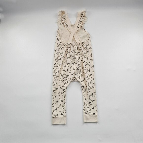 NWT Lil Lemons Floral Toddler Girls Pocket Romper Size 3T - Picture 4 of 6